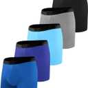 BEENIUBEE Incontinence Underwear for Men 150ML Absorbent Washable Reusable Heavy Flow Bladder Cotton Leak Proof Protective Boxer Briefs 5 Pack (Multicolor01, Large)