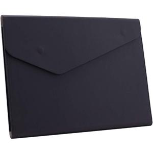 Enyuwlcm PU Leather A4 File Folder Document Holder Waterproof Portfolio Envelope Folder Case with Invisible Magnetic Closure Black