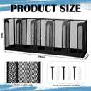 Maxcheck Cup Lid Holder, 5 Compartments, 8 x 20 x 4 Inch, Metal