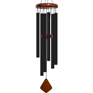 Bursvik 42" Deep Tone Wind Chimes - 6 Metal Tubes Rhombus Garden Patio Gift | Bursvik windchimes soothing melody; Extra-large yard decor; Unique shape; Durable aluminum; Gift neighbors friends family