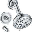 Moen Idora Chrome Posi-Temp Tub and Shower Set with Showerhead, Lever Handle, Tub Spout and Valve Included, 82115