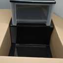 IRIS USA 17 Qt. Medium Plastic Stacking Drawer, Stackable Storage Organizer Unit with Sliding Drawer for Bedroom Kitchen Under Sink Pantry Craft Room Dorm Office, Black, 4-Pack