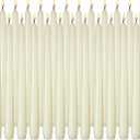 10 inch Cone-Shaped Candle, Set of 24 Smoke-Free, drip Free Wax, Long Burning, Used for Home Decoration, Churches, Celebrations, Parties (Ivory Color)