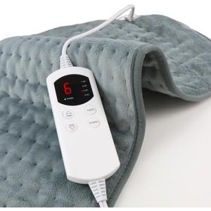Heating Pad for Back Pain Relief Period Cramp,6 Heat Settings & 4 Timer Auto Shut Off,Soft 12" x24" Electric Heat Pad for Neck Shoulders