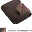 MBJERRY Waterproof Dog Cat Blanket Cover - Reversible Pet Blankets Washable Puppy Pee Blanket Throw(Chocolate Brown/Brown,60 x 80 Inches)
