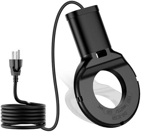 Tiflev Utility De-Icer Submergible Cast Aluminum Chicken Water Heater for Livestock Tank Heater Winter Bird Bath Heater (150W Black)