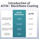 1/4'' Carbide Square Nose End Mill, 4 Flute CNC Milling Bits Set for Steel, Aluminum, Copper & More, HRC55, AlTiN-BlackNano Coating, 1Pc