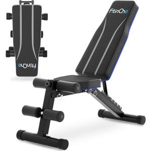 FitinOne Adjustable Folding Weight Bench for Home Gym, 660 lbs Capacity Multi-Functional Workout Bench Sturdy Durable for Full Body