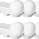 Kigeli 6 Pcs Resin Garden Pot Feet for Outdoor Planters 3 Inch Long 1.5 Inch Tall Flower Handmade Elevator Plant Feet Frost Proof Lifter for 14-20 in Pot(White,Novel)