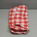 Smiry Rectangle Picnic Table Cloth, Elastic Waterproof Fitted Vinyl Tablecloths, Flannel Backed Buffalo Plaid Table Covers for Dining, Camping, Outdoor (White and Red, 30" x 72")