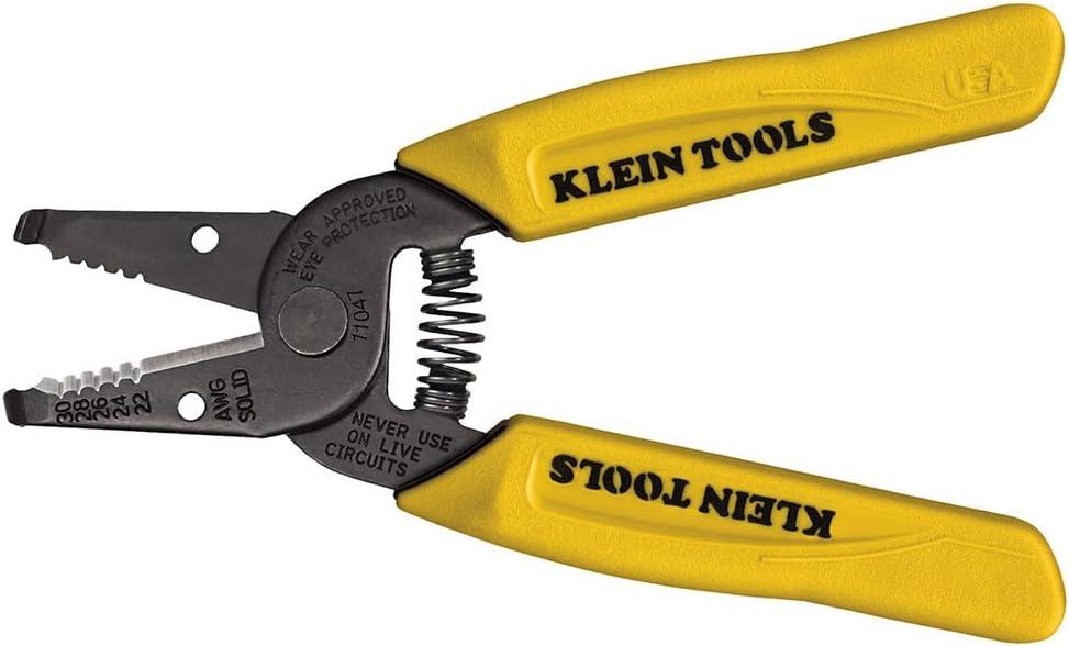 Klein Tools 11047 Wire Stripper / Cutter, Made in USA, Compact, Lightweight, Hardened Steel, Precision Ground, for Stranded and Solid Wires