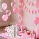 Brylla 16 PCS Pink Bows & Cherry Gifts Bag Bulk, Small Pink Gift Bag, Coquette Goodie Bag Party Favor Paper Bags for Birthday Party Wedding