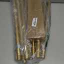 Oneach 2-Pack Heavy Duty Curtain Rods for Windows 72 to 144 Inch, 1 Inch Pole Adjustable Curtain Rod Set with Easy Installation and Modern Design (Brass Gold, 16 to 150 Inch)