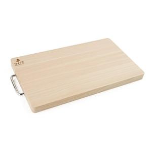 Hinoki Wood Reversible Cutting Board 17.3x9.8x1.05" Metal Handle RM_Large