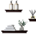 AHDECOR Versatile Black Wall Mounted Floating Shelves, Stylish and Practical Home Decor and Storage in Any Room, Set of 3