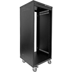 AxcessAbles 22U 19-Inch Rolling IT Server Rack 550LB Heavy Duty Open Frame with Removable Side Panels Large 3-Inch Locking Casters for Servers Networking and Rackmount Gear Includes 5mm and 6mm Screws