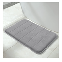 Yimobra Memory Foam Bath Mat, Super Soft Absorbent Bathroom Rug Non Slip 24x17 Inch, Quick Dry, Machine Washable Floor Carpet for Tub Shower, Home Decor Accessories, Gray