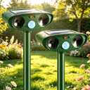 2026 Sonic Fortress Pro Deer Repellent Devices,Sonic Deer Repeller Cat Deterrent Solar Squirrel Rabbit Racoon Repellent Outdoor Ultrasonic Animal Repeller Waterproof with Motion Sensor for Yard