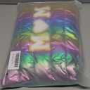 Hiroyuki 3pcs Iridescent Quilted Makeup Bag (ILOVEUMOM, Rainbow)