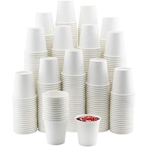 NYHI 500 Pack 6 oz White Small Disposable Paper Coffee Cups Hot Cold Beverage Drinking Cup for Water Juice Espresso Tea Ideal for Water Coolers Party
