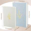 Cinnvoice Set of 2 Aesthetic Decorative Books Linen Boxes Enhance Your Coffee Table Bookshelf Mantle Decor Beautiful Fake Faux Books for Vintage Home Decoration Photo Storage(Baby Blue Beige)