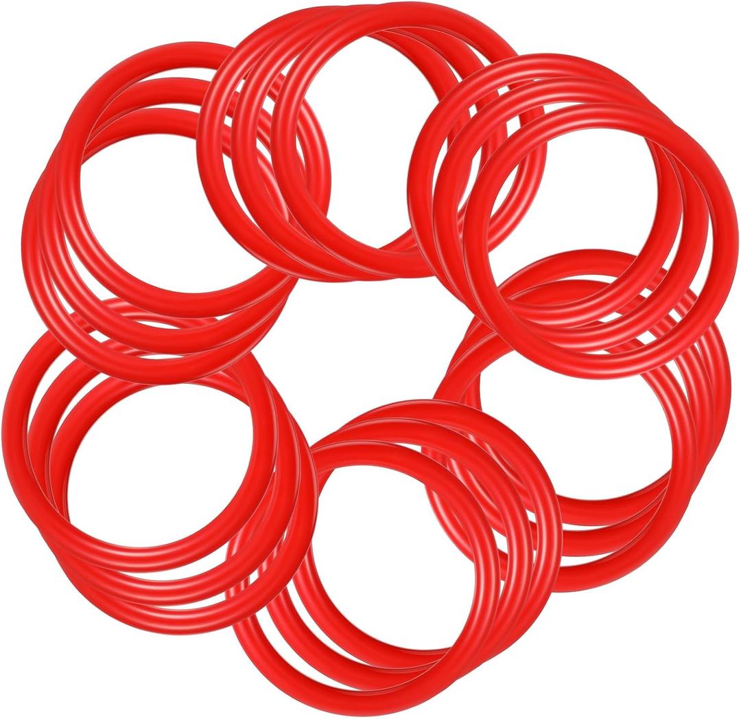 Meooeck 48 Pieces Bottle Ring Toss 2.9 Inch Plastic Carnival Ring Toss Games Party Favor for Adult Garden Backyard Outdoor Games