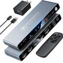 NEWCARE eARC 8K HDMI 2.1 Switch 4 in 1 Out with Audio Extractor, 4K@120Hz HDMI Switcher Support HDR VRR ALLM, Optical SPDIF & 3.5mm AUX Audio Output Perfect for 8K Displays, CEC, Remote Control