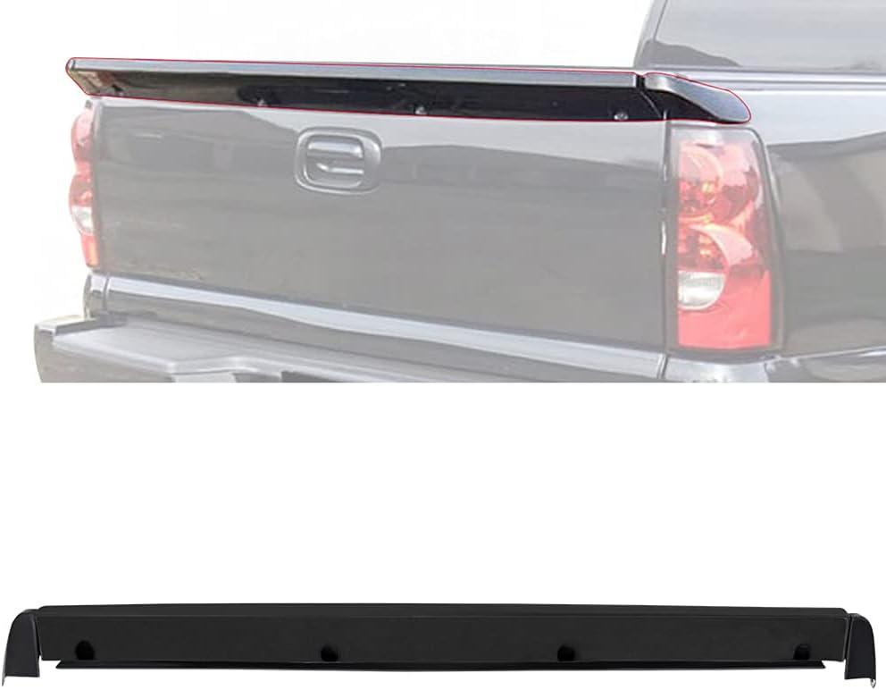SCITOO Matte Black PU Rear Tailgate Cover Protector Wing Spoiler Lip Replacement fit for 1999-2006 for Chevy Silverado Sierra (as shown)