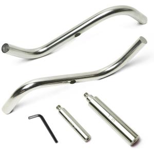 S Shaped Stainless Steel Tool Rest Set with 1" and 5/8" Stems for Woodturning Lathe Bowl Turning