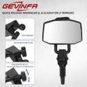 Upgraded Mirrors Doors Off Compatible with Jeep Wrangler JL JLU and Gladiator JT 2024-2026, Quick Release JL Mirror, No Wobble & Quick Removal knob(Not Fit 1986-2023) Patented