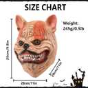 Scary Dog Mask for Adults  Realistic Latex Animal Full Head Mask for Halloween Cosplay Party Costume Props
