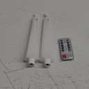 DRomance Halloween Ghost Flameless Taper Candles Flickering Battery Operated with Remote and Timer 3D Wick White Real Wax LED Taper Candles Halloween Dinner Decoration Indoor (2 Pack, 0.79"D x 9.5"H)