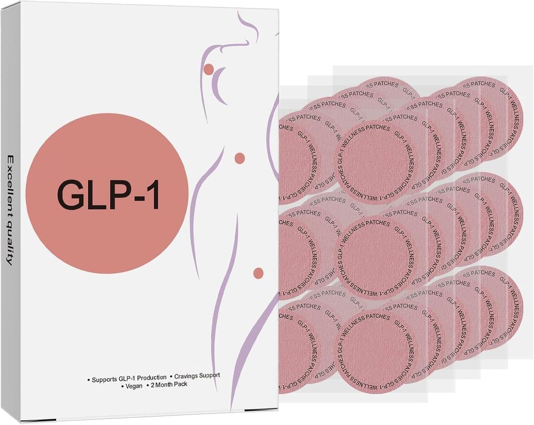 GLP-1 Support Patches, Natural Ingredients, 60-Piece Cosmetic Patch for Women & Men  Ideal for On-The-Go Use