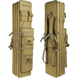 Fishing & Tactical Universal Bag - 600D Waterproof Oxford Fabric, Durable, Multi-Storage Pockets for Well-Protected Fishing Gear, Ideal Gift for Men (Brown)