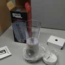 Mueller Smoothie Blender for Smoothies - Personal Blender for Shakes, Frozen Drinks, Baby Food & More, 15oz Travel Cup and Lid, Durable Stainless Steel Blades for Powerful Blending Performance, White