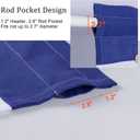 FUANGUI Valance Curtain 42" W x 18" L Linen Valances for Windows Kitchen Curtains Window Valances, Farmhouse Curtains Pleated Color Block Design with Coconut Husk Button Detail