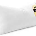 MIULEE 14x36 Inch Down Feather Pillow Insert,Fluffy and Comfy Throw Pillow with Cotton Fabric for Bed Couch and Sofa