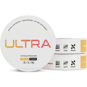 Ultra Focus Pouches (Tropical Pack, 3 Cans) Nicotine and Caffeine Free (EXP 08/09/27)