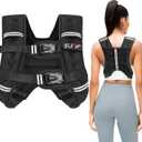 FUFF Weighted Vest 30lb Weights with Reflective Stripe, Weighted Vest for Men Women Strength Training Running Walking Jogging