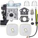 HOODELL Adjustable SRM225 Carburetor for Echo GT225 PE225 PAS-225 SHC-225 RB-K93 SRM-225 Weed Eater Parts Rebuild, Easy-Start Trimmer Edger Carb with Tune Up Kit Primer Bulb