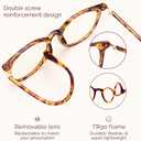 Gaoye Blue Light Blocking Glasses, Retro Round Eyewear Frame Anti Eyestrain Computer Glasses for Women Men (Tea Leopard/Transparent Lens)