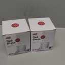 Colorful Home Decorative Jar Qtips Holder Dispenser Glass Storage Container Bathroom Counter Vanity Organizer for Bath Salts/Swabs/Rounds Makeup Sponges Toothpick Jewelry(Transparent,10 oz,)2 PC