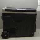 EUHOMY 12 Volt Refrigerator, 53QT(50L) Electric Cooler, Portable Freezer 12V/24V DC 100240V AC, 12V Fridge 4℉~68℉, 12V Cooler with Wheels & 2 Baskets for Travel, Truck, Boat, Camping