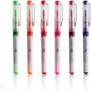 Fude Ball 6-Color Set, fude pen 1.5mm Gel Ballpoint Pen, Made in Japan, CFR-150FBC