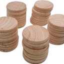 1.5 Inch Natural Wood Slices Unfinished Round Wood Coins for DIY Arts & Crafts Projects, 100 per Pack.