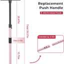Тewyoo Push Handle Trike Only for TR006, TR007, TR008, TR009 Models, Not for Other Brands,Pink