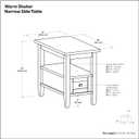 SIMPLIHOME Warm Shaker 14" Wide Solid Wood Square End Table in Black