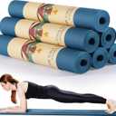 Timgle 6 Pack Yoga Mats Bulk 68 x 24 Inches Non Slip Exercise Yoga Mat 4 mm Thick Anti Slip Tear Resistant Sports Gym for Fitness Stretching Home Workout and Studio