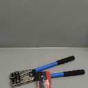 HKS Battery Cable Lug Crimping Tool 10-1 AWG, 60Pcs Copper Ring Terminals & 60Pcs 3:1 Heat Shrink Tubing, Heavy Duty Wire Crimper Set for Battery Cables