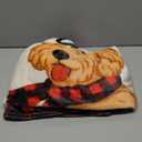 Cozy Christmas Throw Blanket, Christmas Decorations Gifts for Women, Print Fleece Winter Holiday Blanket, Fluffy Cozy Soft Christams Throws for Couch Sofa Bed, 50" X 60" (Red Scarf Teddy)